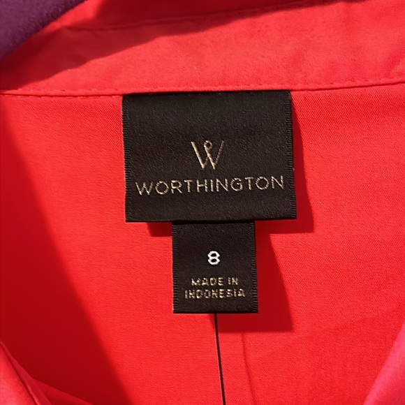 **NWOT** Worthington button down, Size: M, peach color - Picture 2 of 4